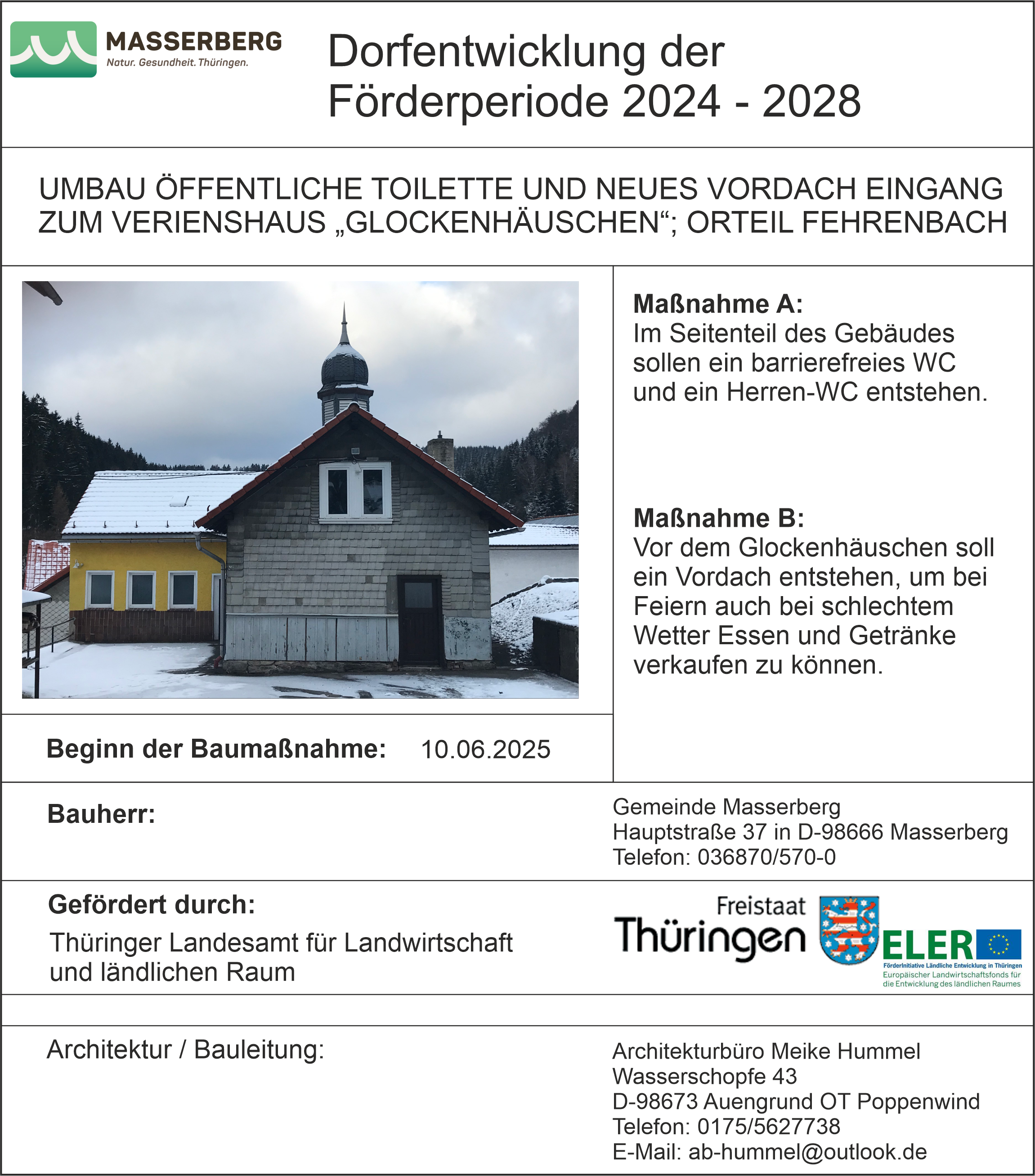 Maßnahmenbeschreibung DE Maßnahme Glockenhäuschen Fehrenbach