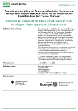 Maßnahmenbeschreibung Fördermaßnahme Schneecontainer